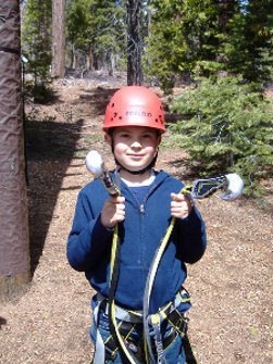Tahoe Nanny child care and babysitting-Child in climbing gear